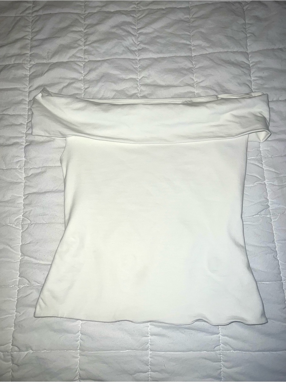 Aritzia Off-Shoulder Cream Tube Top